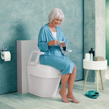 Elevador de WC d'alçada regulable amb reposabraços